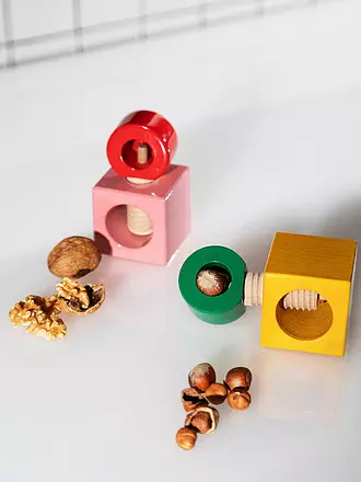 ALESSI | Schiaccianoci TWERGI in legno di faggio giallo/verde | 